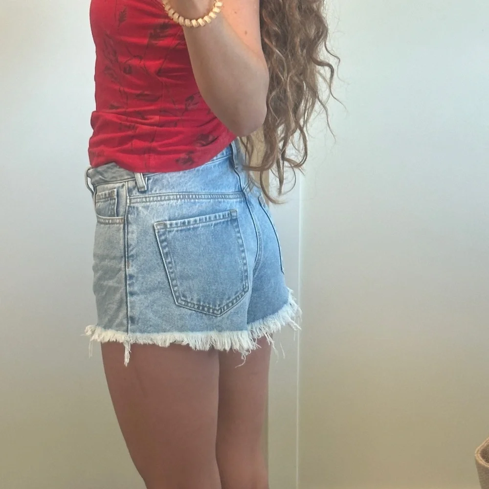 PacSun High Rise Festival Denim Shorts Size 25 - Picture 7 of 8